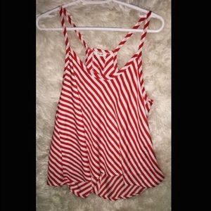 summery red blouse 🌺